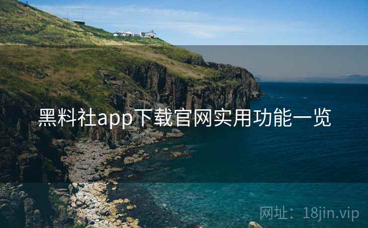 黑料社app下载官网实用功能一览