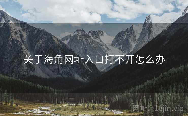 关于海角网址入口打不开怎么办