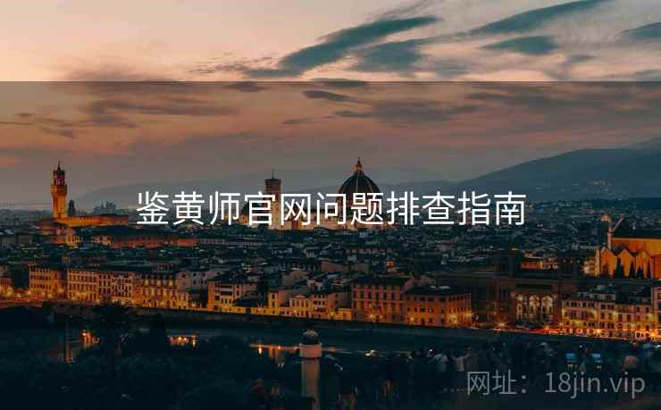 鉴黄师官网问题排查指南