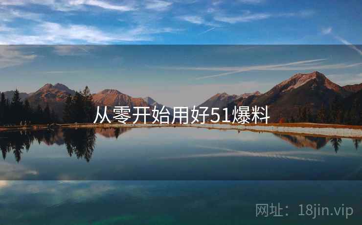 从零开始用好51爆料