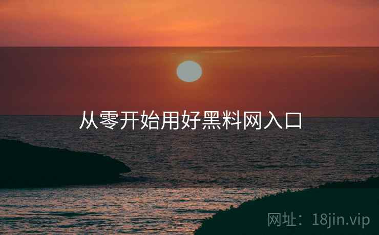 从零开始用好黑料网入口