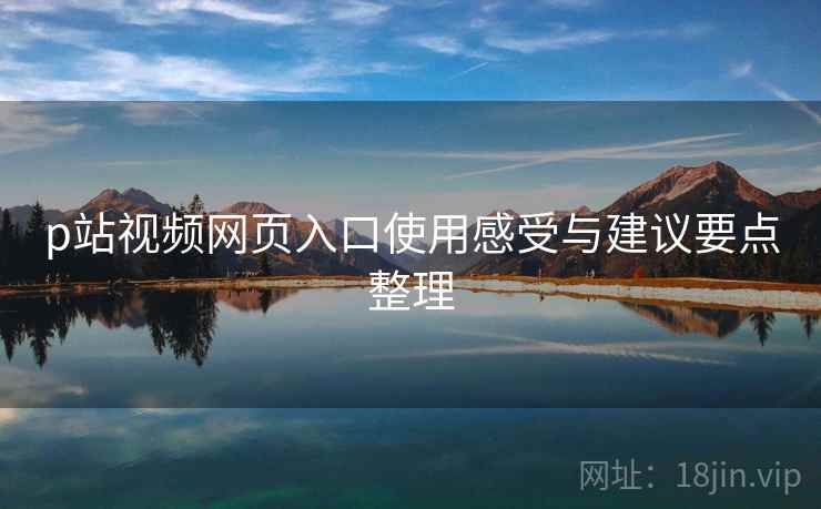p站视频网页入口使用感受与建议要点整理