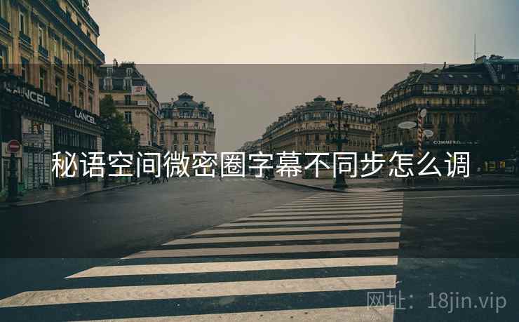 秘语空间微密圈字幕不同步怎么调